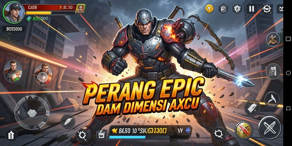 Gameplay seru dengan aksi menegangkan di BOS5000.