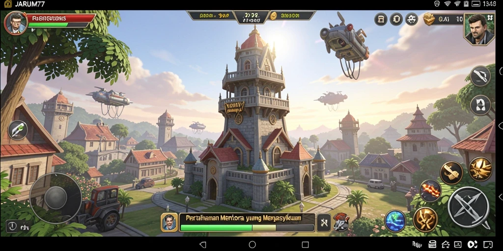Gameplay JARUM77 menampilkan strategi Tower Defense yang menarik.