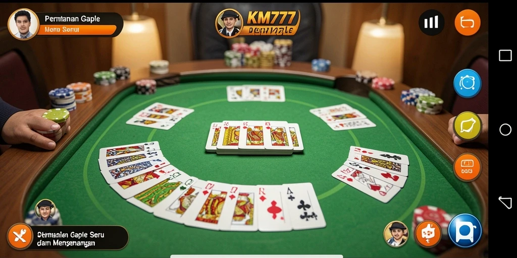 Tampilan gameplay Gaple yang mengasyikkan di KM777.