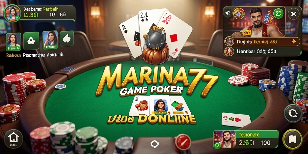 Tampilan gameplay seru MARINA77 dengan aksi Poker yang mendebarkan.