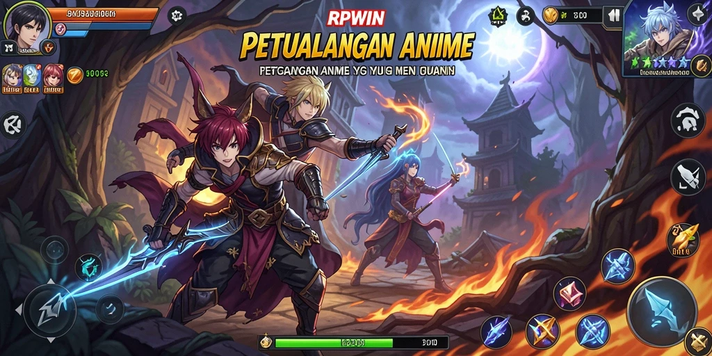 Tampilan gameplay RPWIN yang menakjubkan dan penuh aksi.