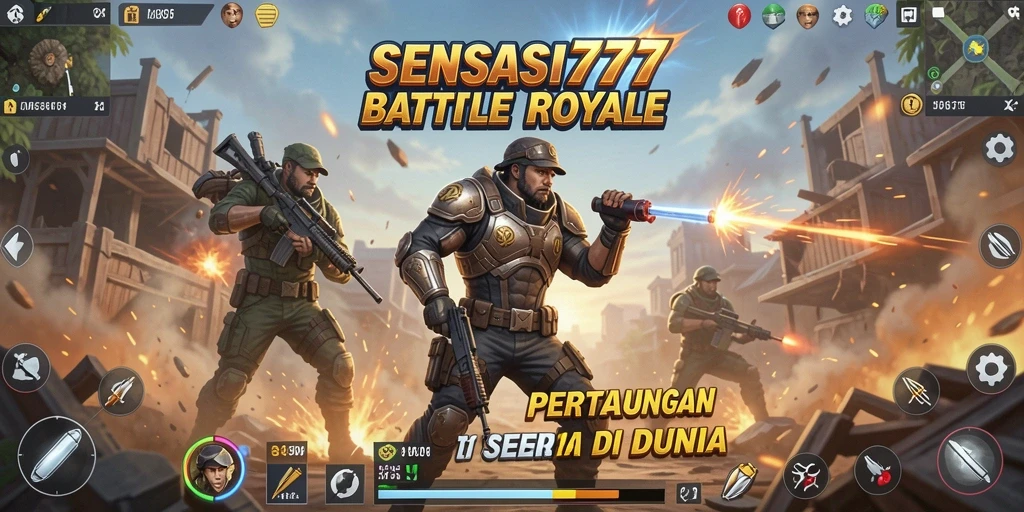 Tampilan gameplay mendebarkan dalam SENSASI777 Battle Royale.