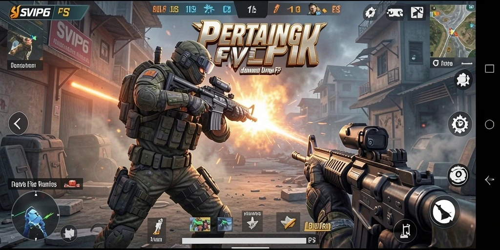 Screenshot gameplay SVIP6 menunjukkan aksi pertempuran yang mendebarkan.