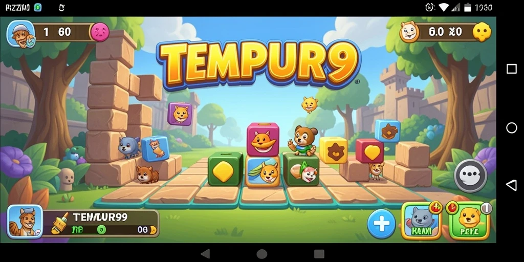 Tampilan gameplay TEMPUR99 yang seru dan menantang.