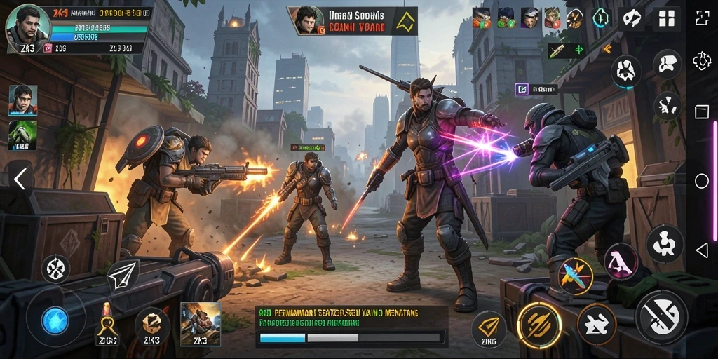Tampilan gameplay seru dalam ZK3 yang menantang setiap pemain.
